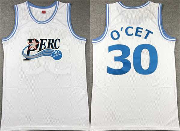 Mens Perc #30 OCet Movie White Stitched Basketball jersey